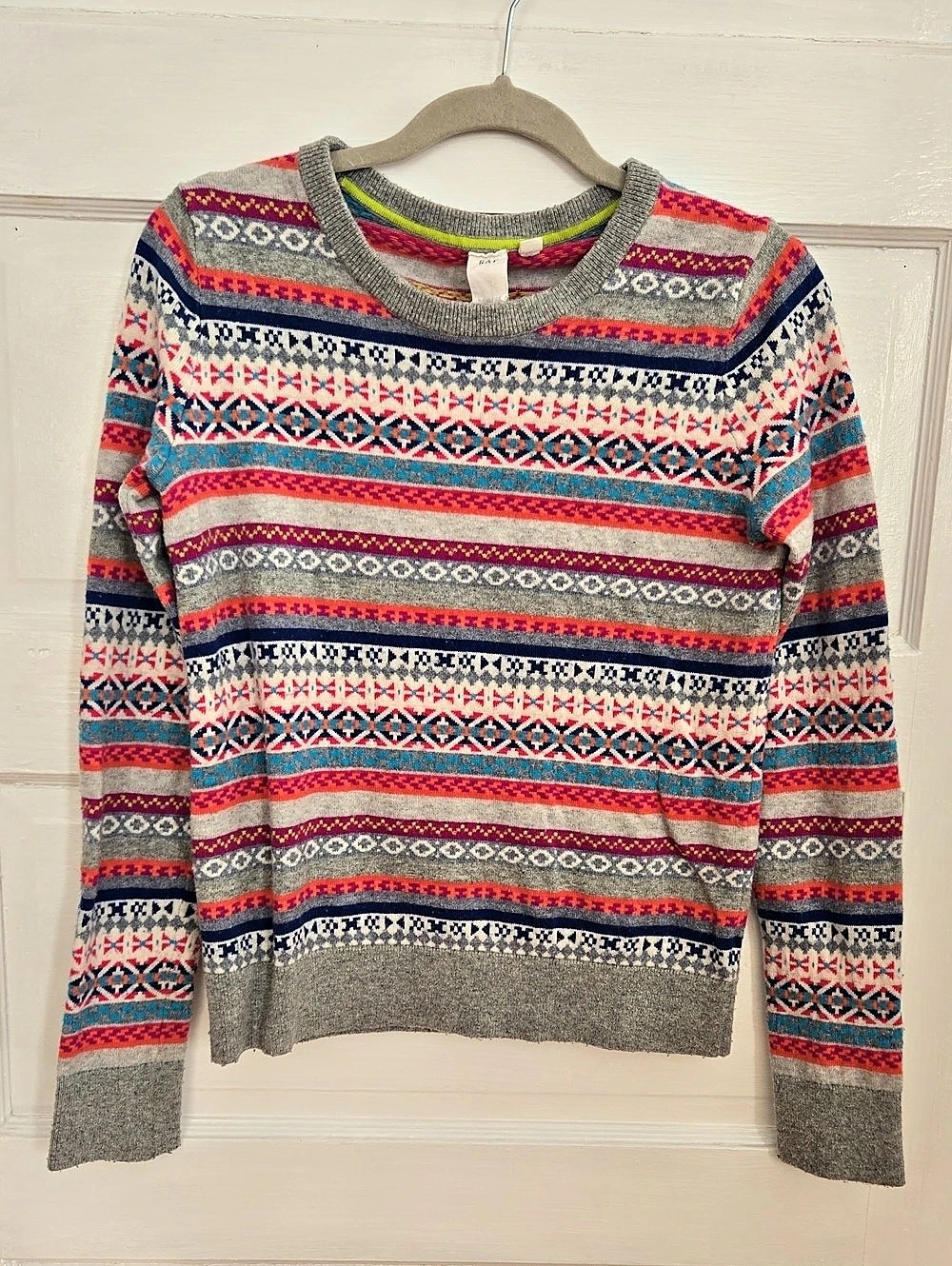 Gap Geometric Fair Isle Sweater Size Small